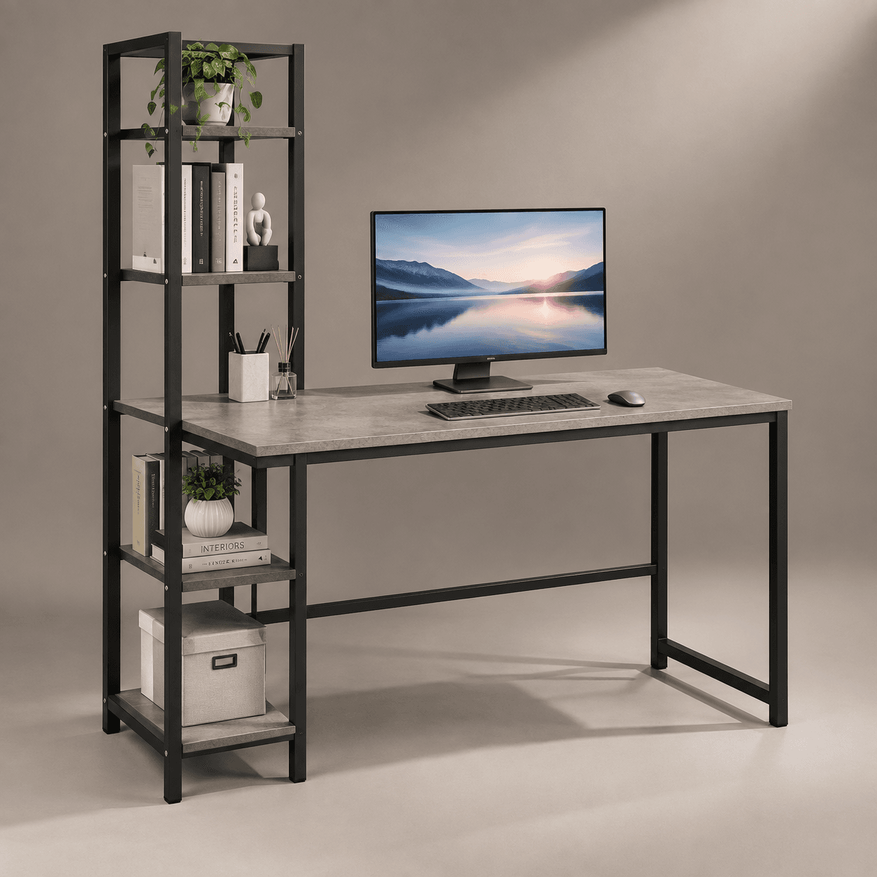 میز کامپیوتر و تحریر مدرن آسپا مدل F100 (ترکیب فلز و MDF) - تصویر 1